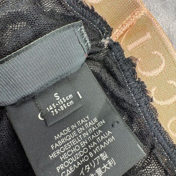 Gucci Floral Metallic Lace Tights Small - Picture 9 of 10